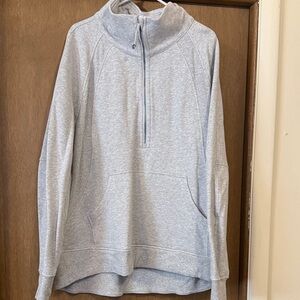 lululemon athletica Light Gray Half-Zip Pullover Sweatshirt